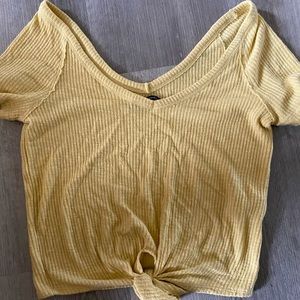 Yellow crop top